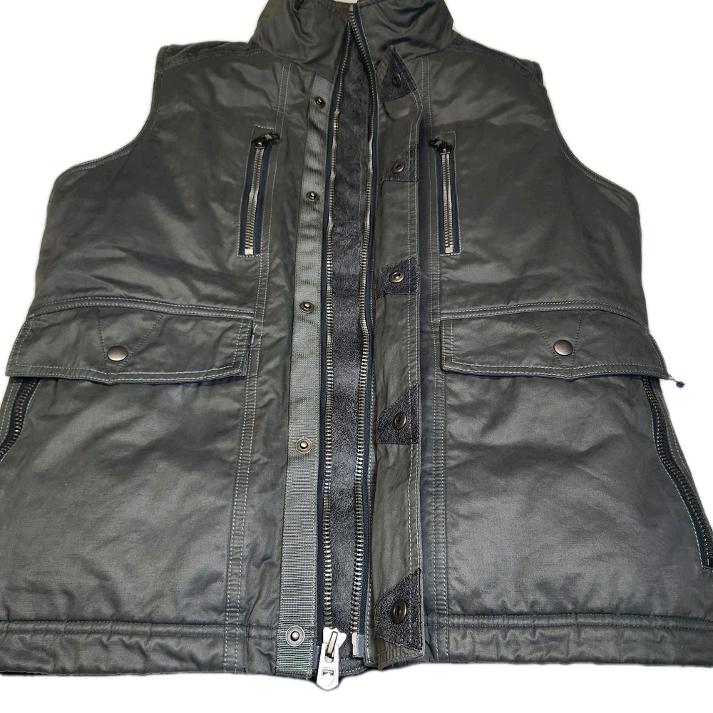 KÜHL Arktik 800 Fill Goose Down Vest Men's Medium Gray Waxed Outdoor - Picture 6 of 12